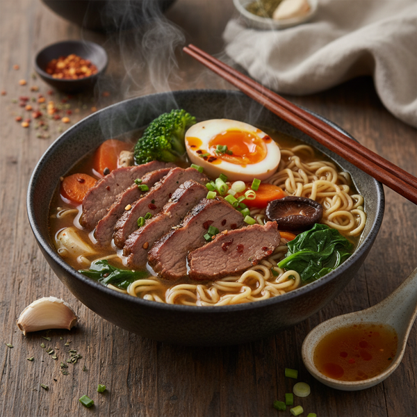 Hearty Beef and Vegetable Ramen Soup recipe