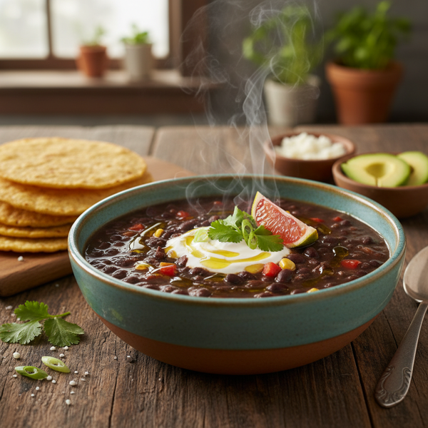 Hearty Black Bean Soup Delight recipe
