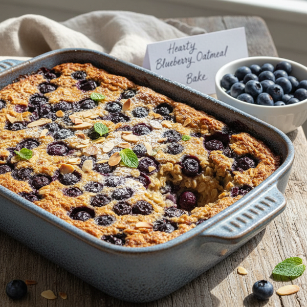Hearty Blueberry Oatmeal Bake recipe