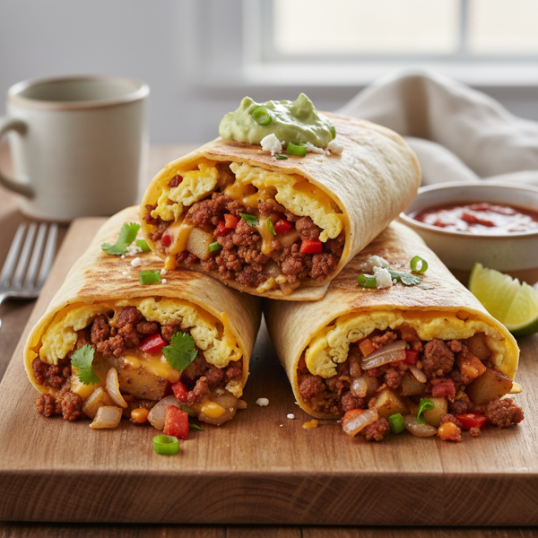 Hearty Breakfast Burritos recipe