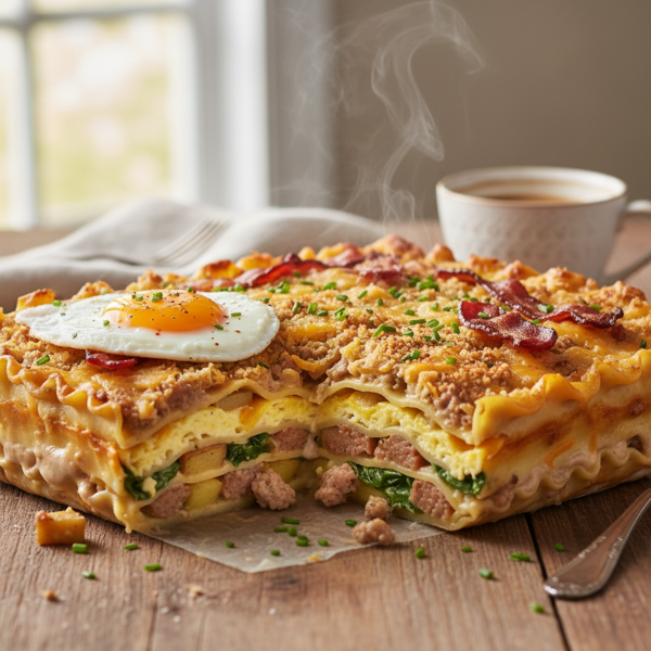 Hearty Breakfast Lasagna Delight recipe