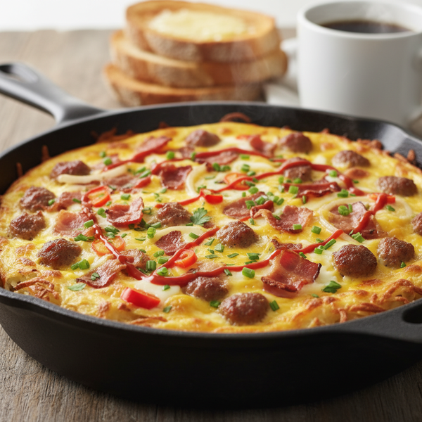 Hearty Breakfast Pizza Skillet Delight recipe