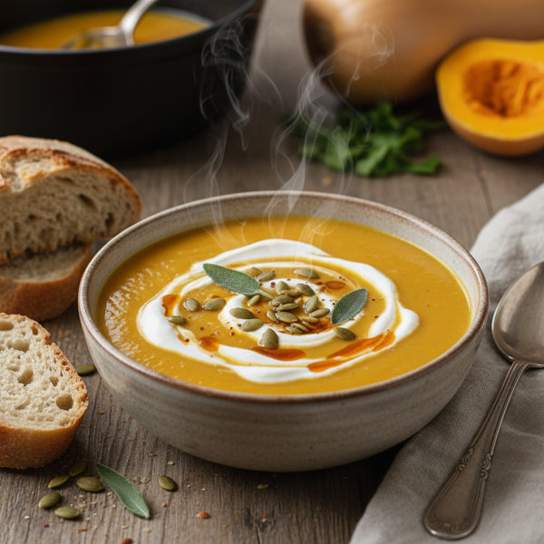 Hearty Butternut Squash & Yogurt Soup recipe