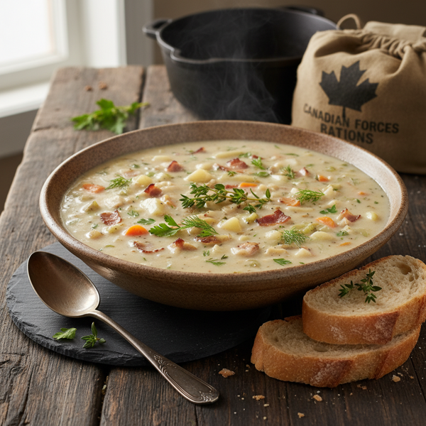 Hearty Canadian Military Clam Chowder recipe
