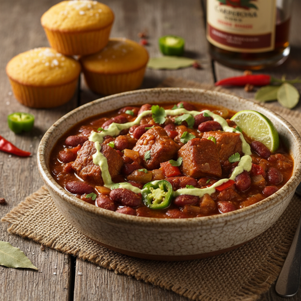 Hearty Caribbean Pork & Red Bean Chili recipe