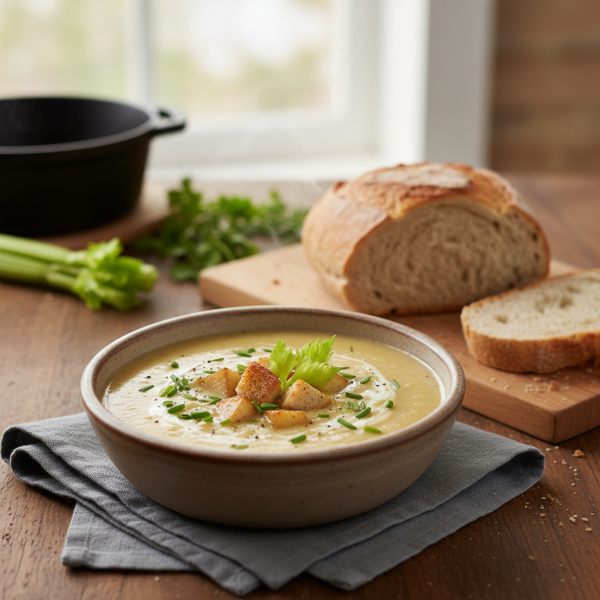Hearty Celery and Potato Cream Soup recipe