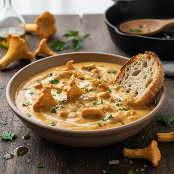 Hearty Chanterelle Mushroom Cream Sauce recipe