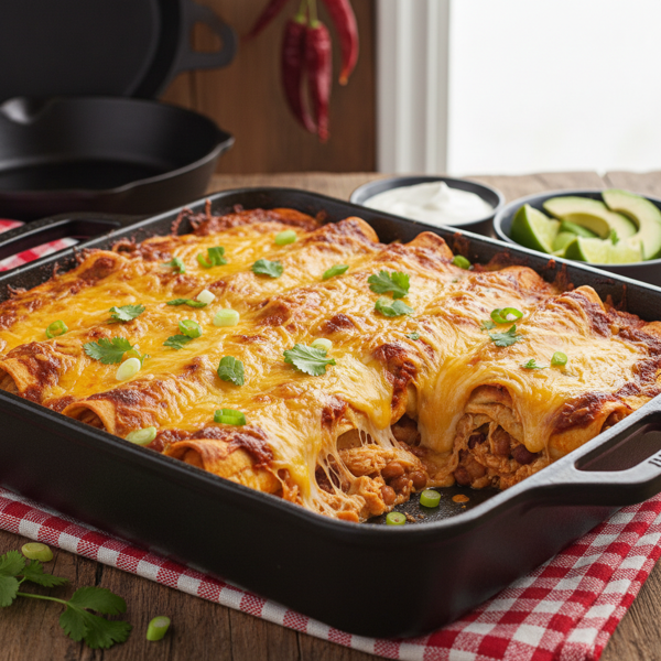 Hearty Cheesy Enchilada Bake recipe