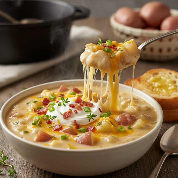 Hearty Cheesy Loaded Potato Soup recipe