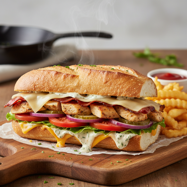 Hearty Chicken & Cheese Sub Deluxe recipe