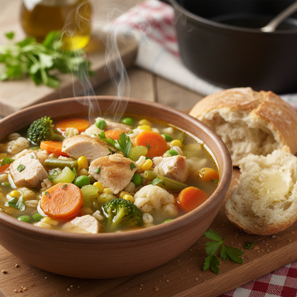 Hearty Chicken & Vegetable Medley Soup recipe