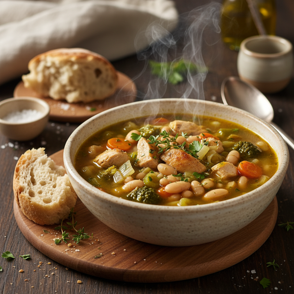 Hearty Chicken & White Bean Vegetable Soup recipe