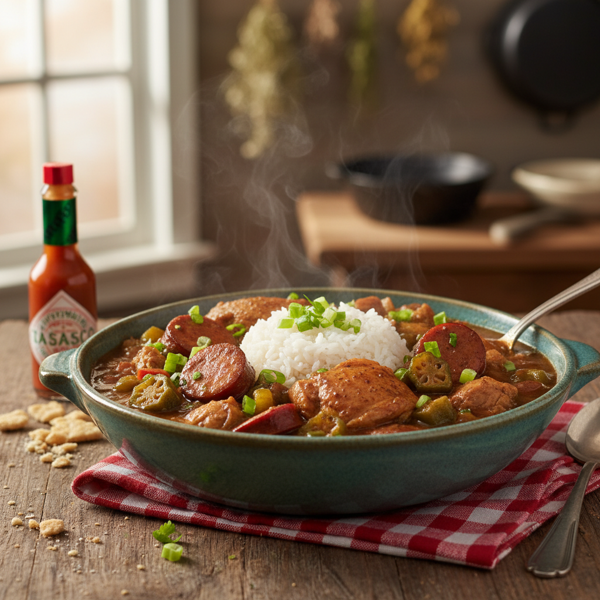 Hearty Chicken and Andouille Sausage Gumbo recipe