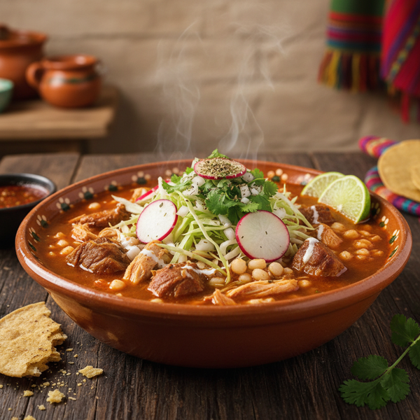 Hearty Chicken and Pork Pozole recipe