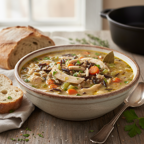 Hearty Chicken and Wild Rice Soup recipe