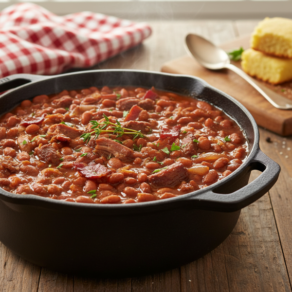 Hearty Chuckwagon Baked Beans recipe
