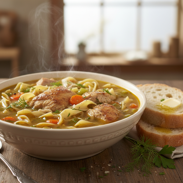 Hearty Comfort Chicken Noodle Soup recipe
