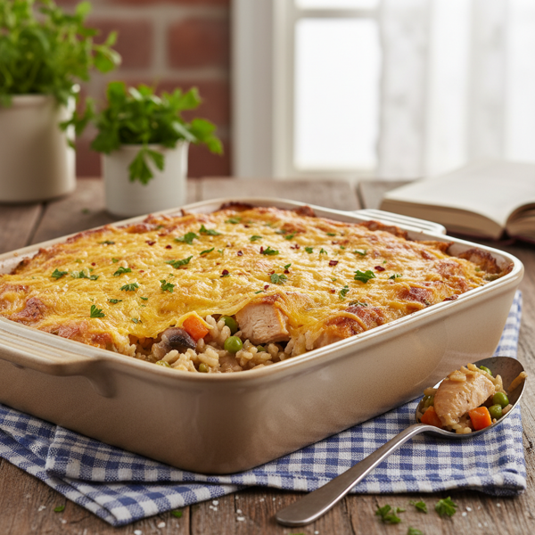 Hearty Country Chicken and Rice Casserole recipe