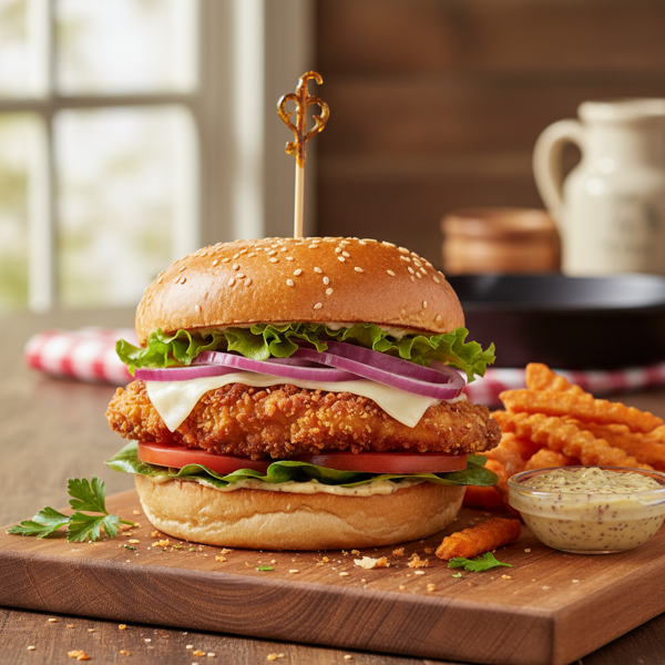 Hearty Country Fried Ham Sandwich recipe