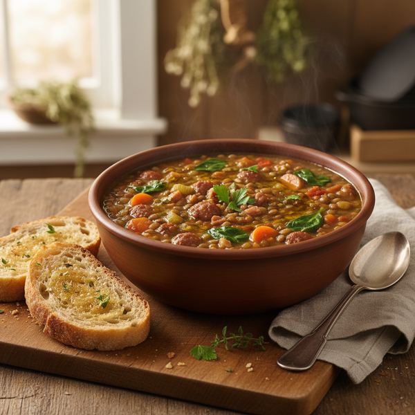 Hearty Country Lentil Soup recipe