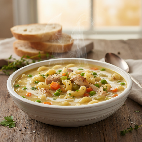 Hearty Creamy Chicken Noodle Soup recipe