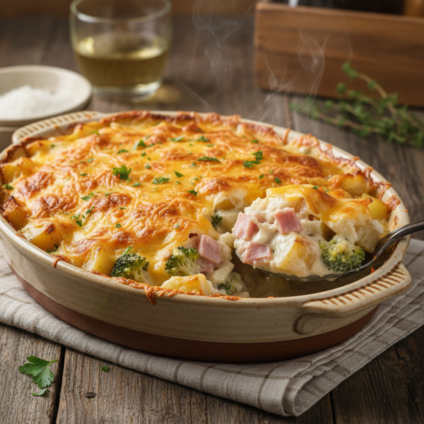 Hearty Creamy Ham and Potato Casserole recipe