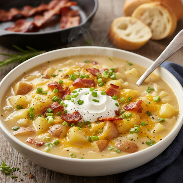 Hearty Creamy Loaded Potato Soup recipe