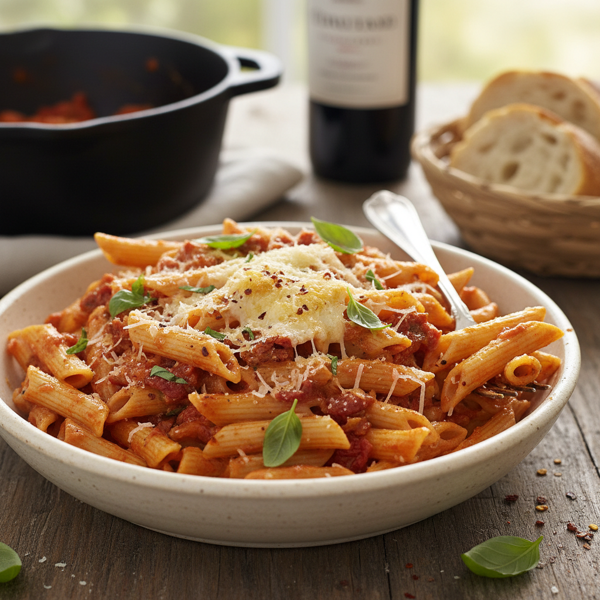 Hearty Creamy Tomato Penne recipe