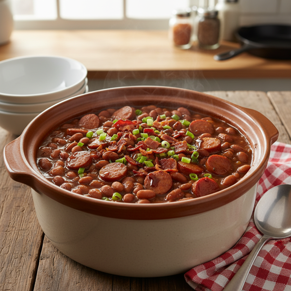 Hearty Crock Pot Beanie Weenies Delight recipe