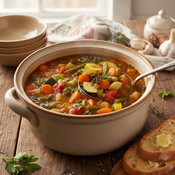 Hearty Crock Pot Vegetable Medley Soup recipe