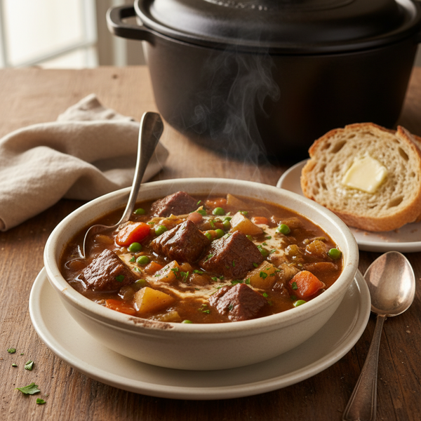 Hearty Crockpot Beef and Vegetable Stew recipe