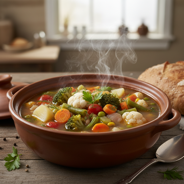 Hearty Crockpot Vegetable Medley Soup recipe