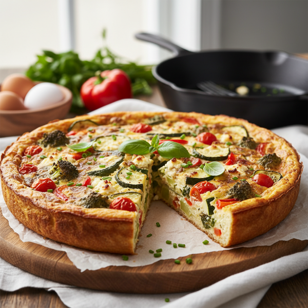 Hearty Crustless Vegetable Quiche recipe