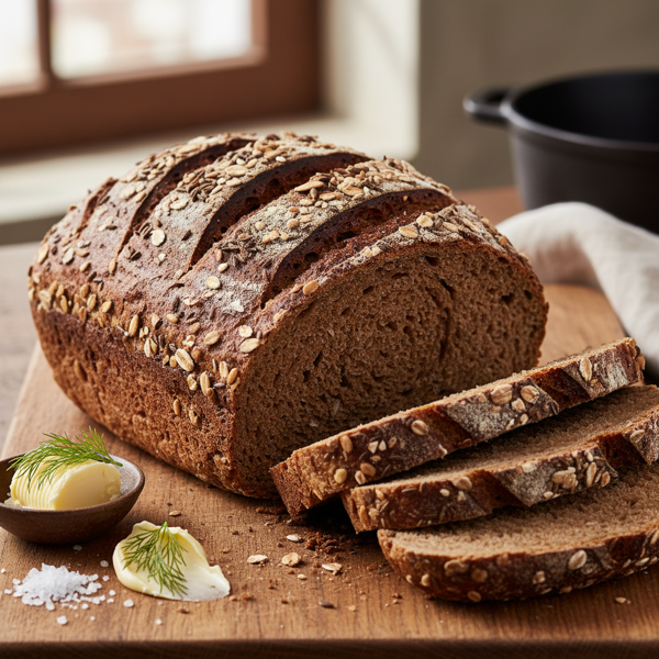 Hearty Dark Rye Bread recipe