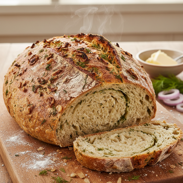 Hearty Dill and Onion Yeast Bread recipe
