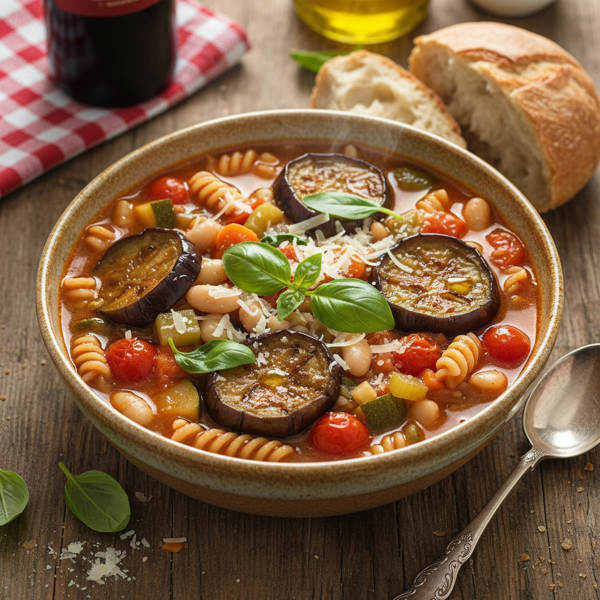Hearty Eggplant and Vegetable Minestrone recipe