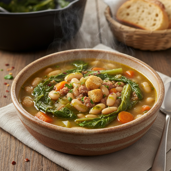 Hearty Escarole and White Bean Soup recipe