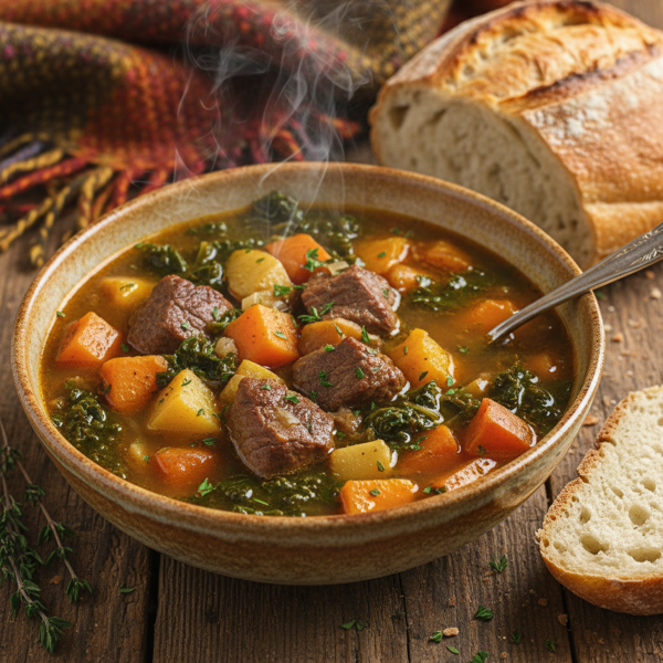 Hearty Fall Beef and Vegetable Soup recipe