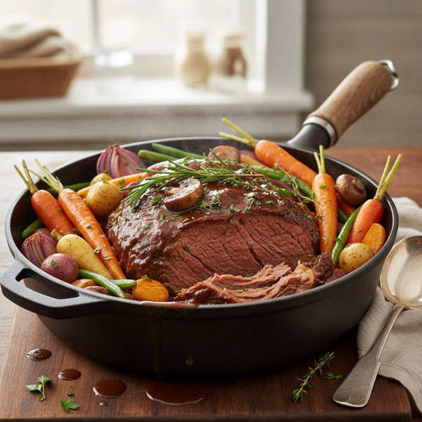 Hearty Garden Pot Roast Delight recipe