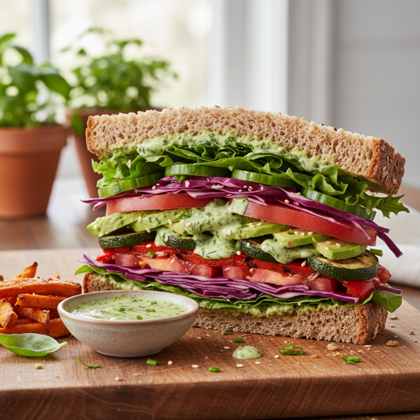 Hearty Garden Veggie Delight Sandwich recipe