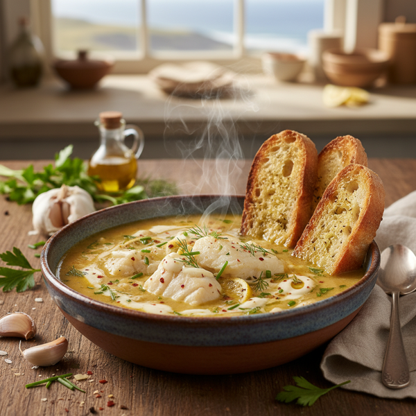 Hearty Garlic Aioli Fish Soup recipe