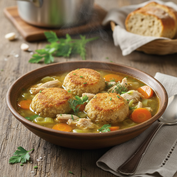 Hearty German Chicken Soup with Dumplings recipe