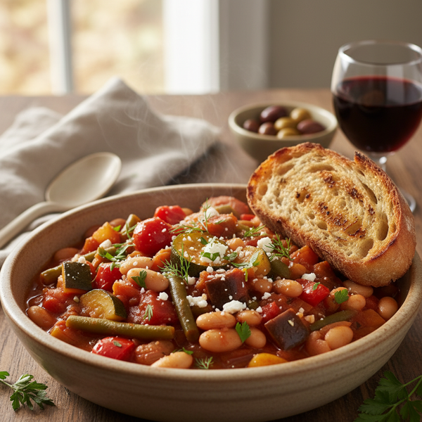 Hearty Greek Vegetable and Bean Stew recipe