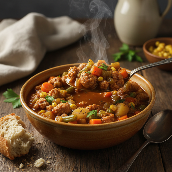 Hearty Ground Chicken and Vegetable Stew recipe