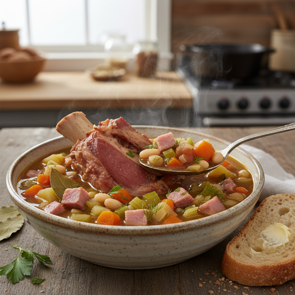 Hearty Ham Bone and Vegetable Soup recipe