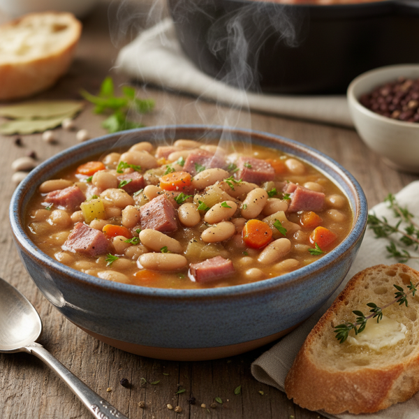 Hearty Ham & Navy Bean Delight recipe