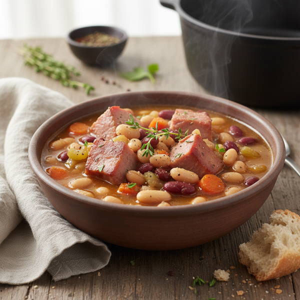 Hearty Ham and Bean Delight recipe