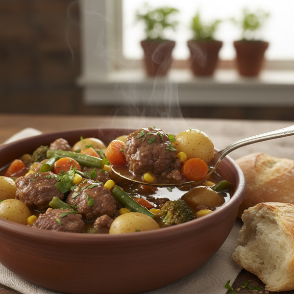 Hearty Hamburger Garden Stew recipe