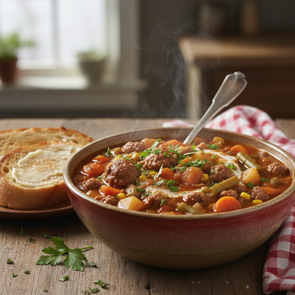 Hearty Hamburger Vegetable Stew recipe