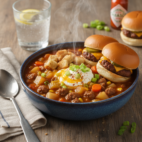 Hearty Hangover Relief Hamburger Soup recipe